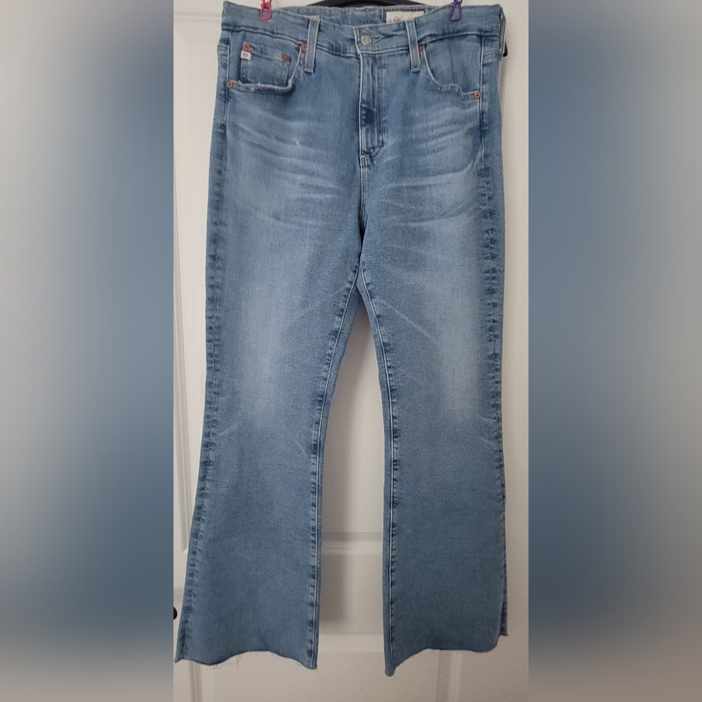 AG Adriano Goldschmied Sky Blue Wide Leg Jeans